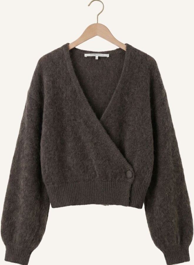 Second Female gabby wrap knit demitasse