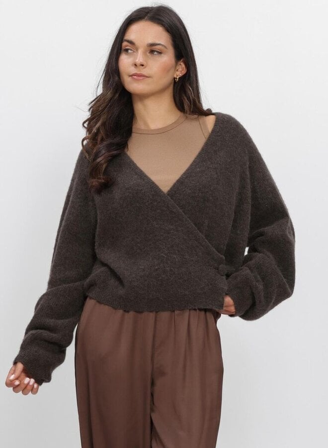 Second Female gabby wrap knit demitasse
