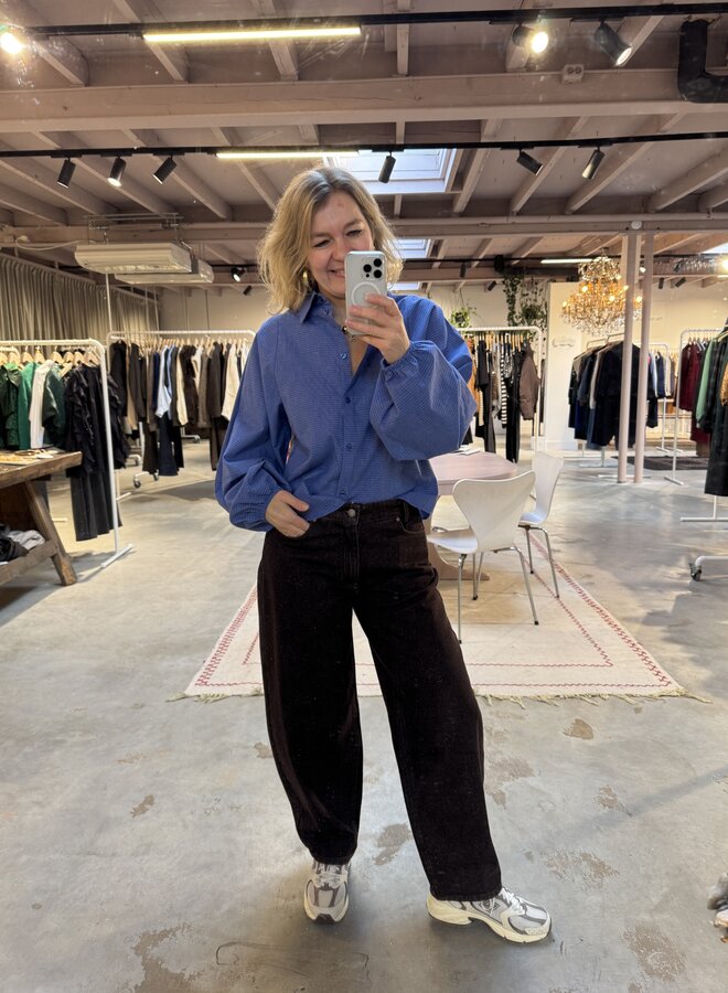 MEW ilse balloon sleeve shirt blue