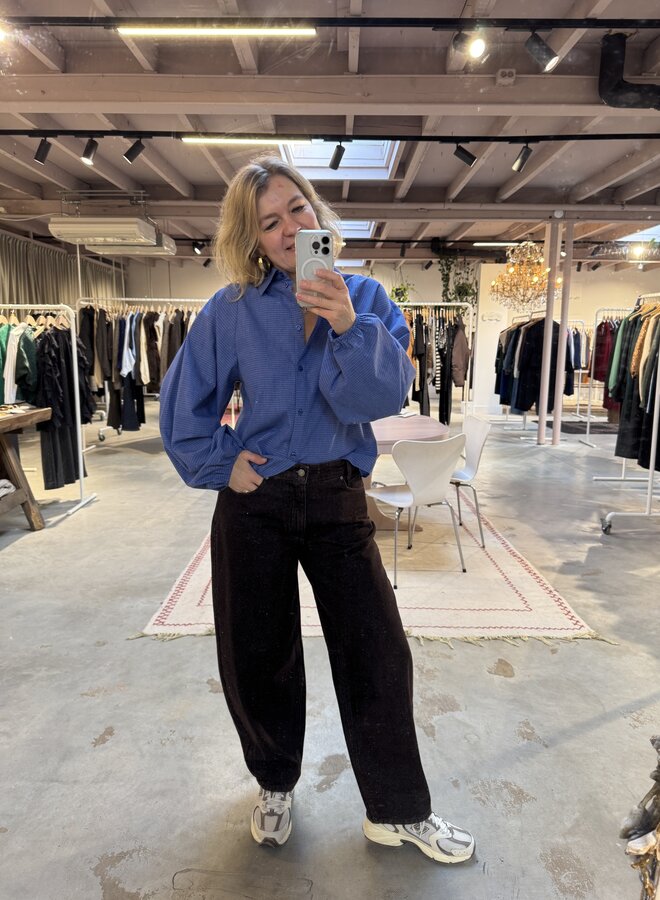 MEW ilse balloon sleeve shirt blue
