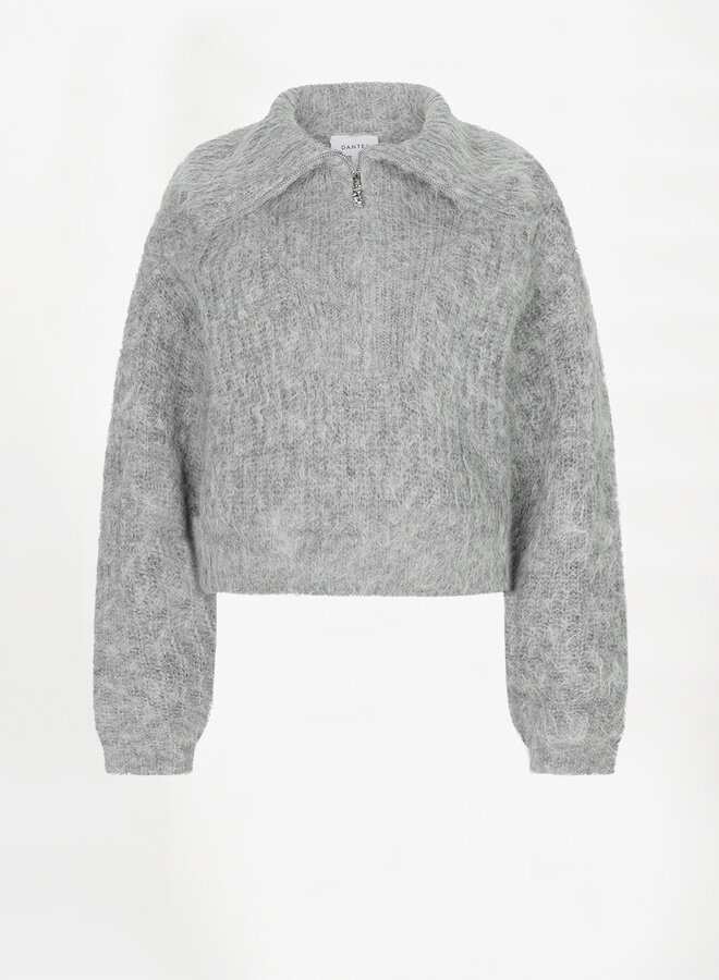 Dante6 emyla zip sweater grey