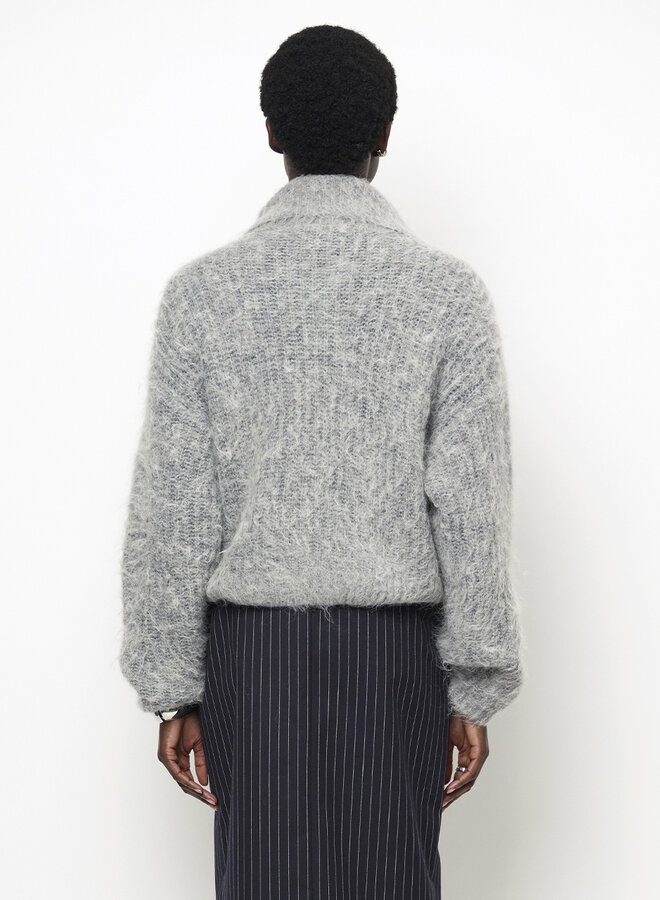 Dante6 emyla zip sweater grey