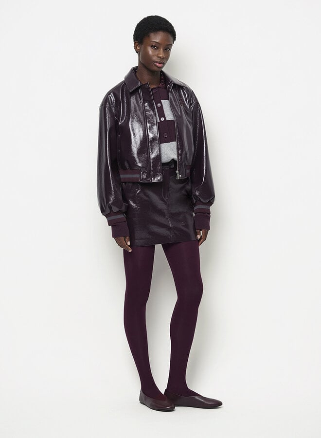 Dante6 dalyn faux leather bomber plum