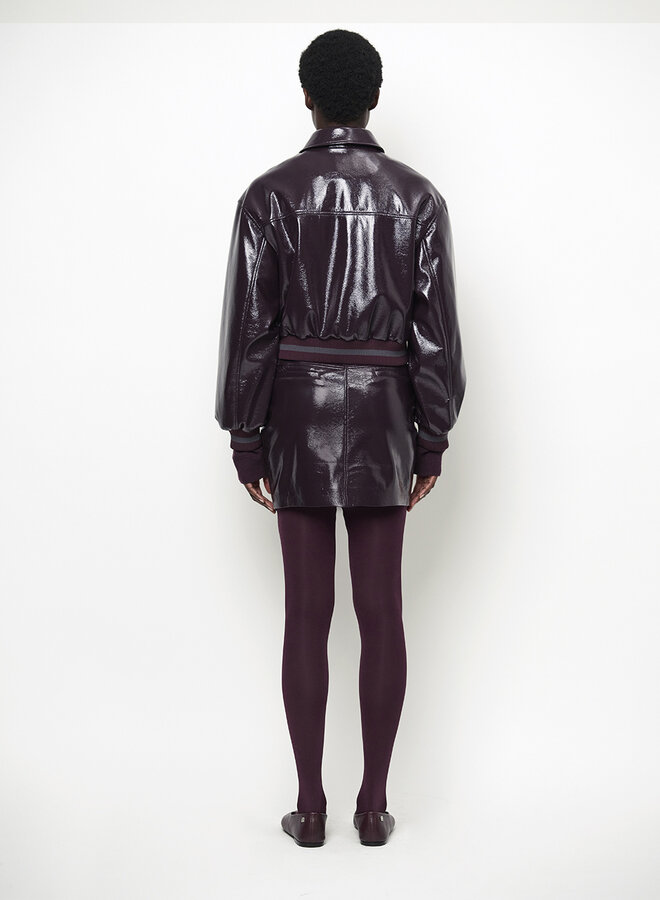 Dante6 dalyn faux leather bomber plum