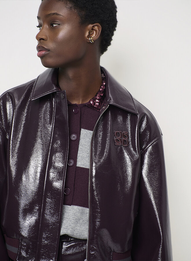 Dante6 dalyn faux leather bomber plum