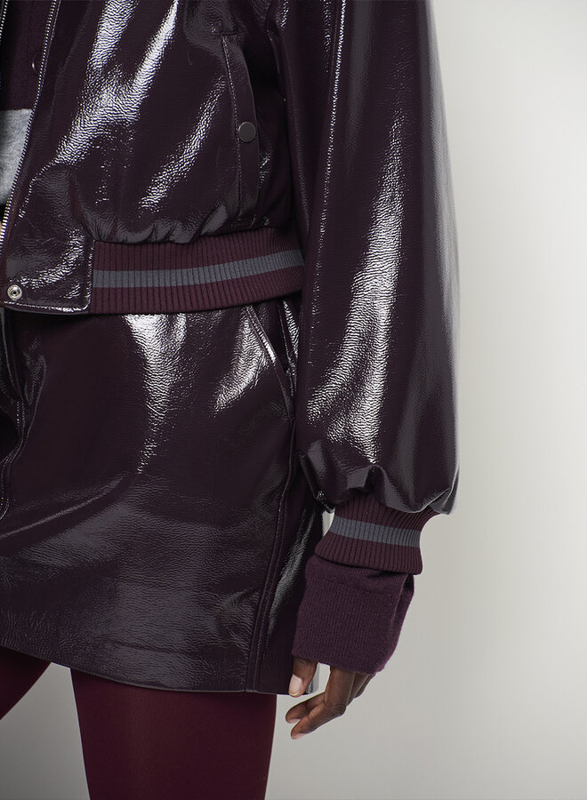 Dante6 dalyn faux leather bomber plum