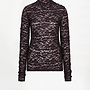Dante6 irony lace turtle neck top plum