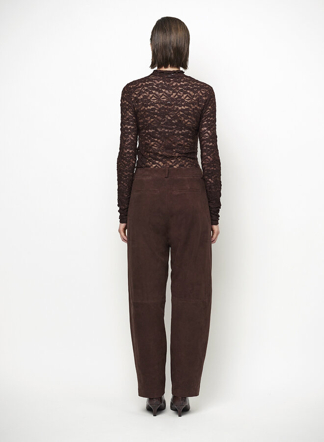 Dante6 irony lace turtle neck top plum