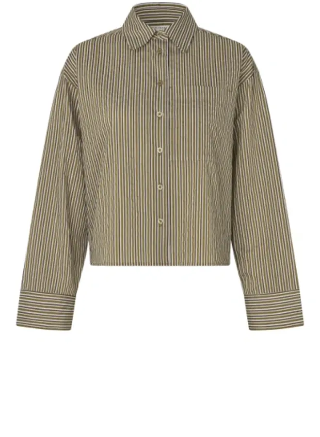 Second Female vena cropped shirt camel