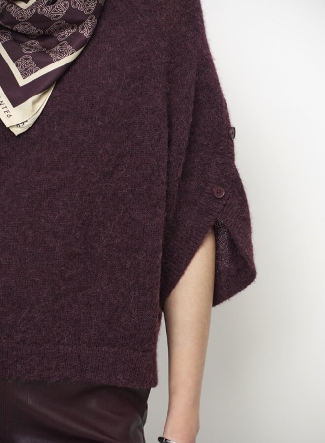 Dante6 mahani cape sweater plum