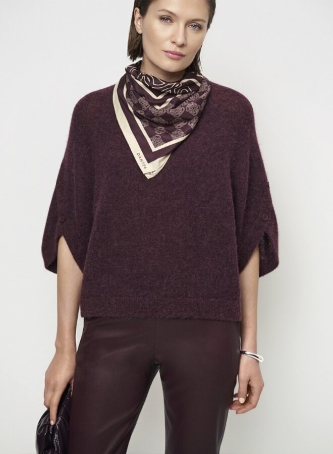 Dante6 mahani cape sweater plum