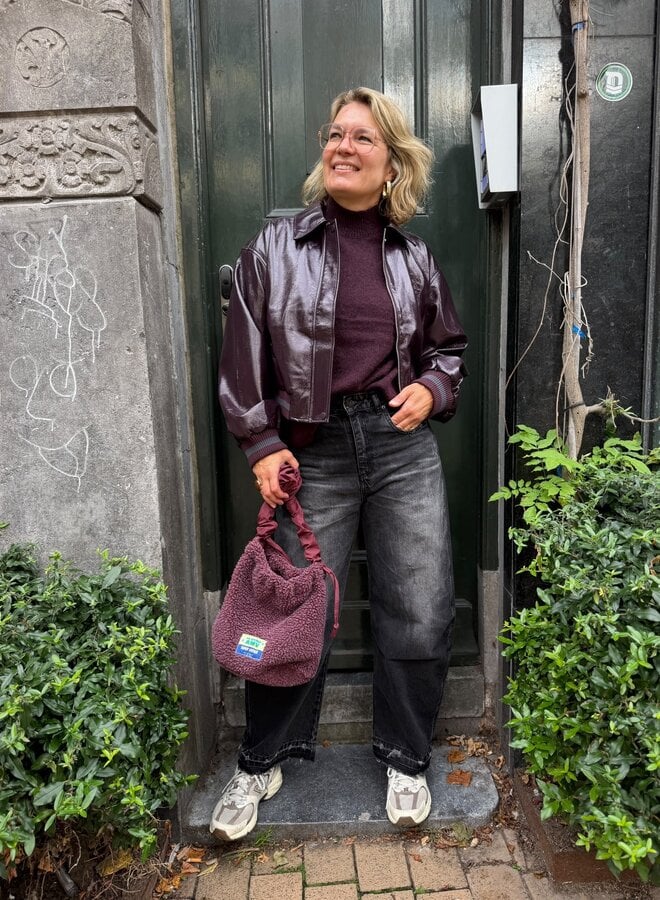 Dante6 dalyn faux leather bomber plum