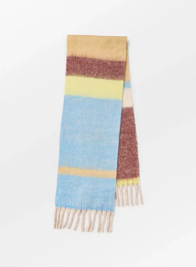 Becksöndergaard stripe bartletta scarf azure blue