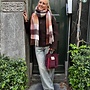 Becksöndergaard check anilopa scarf rooibos orange