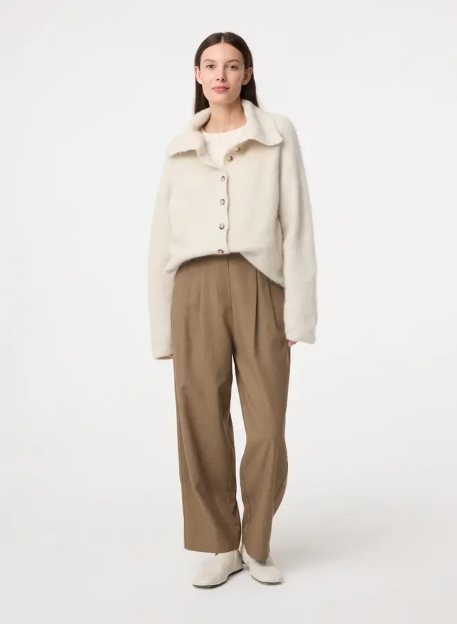 Knit-ted milo cardigan greige