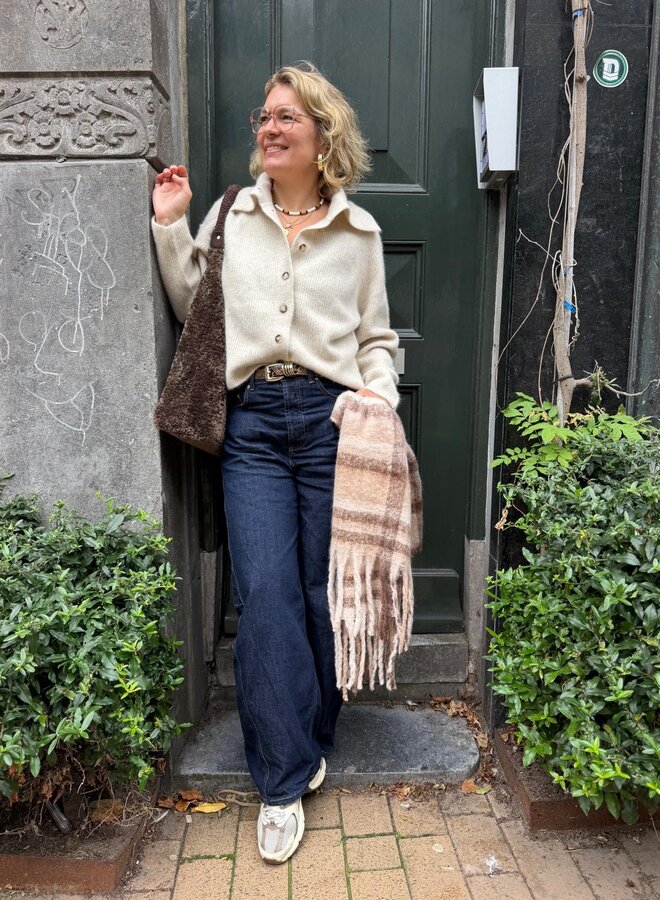 Knit-ted milo cardigan greige