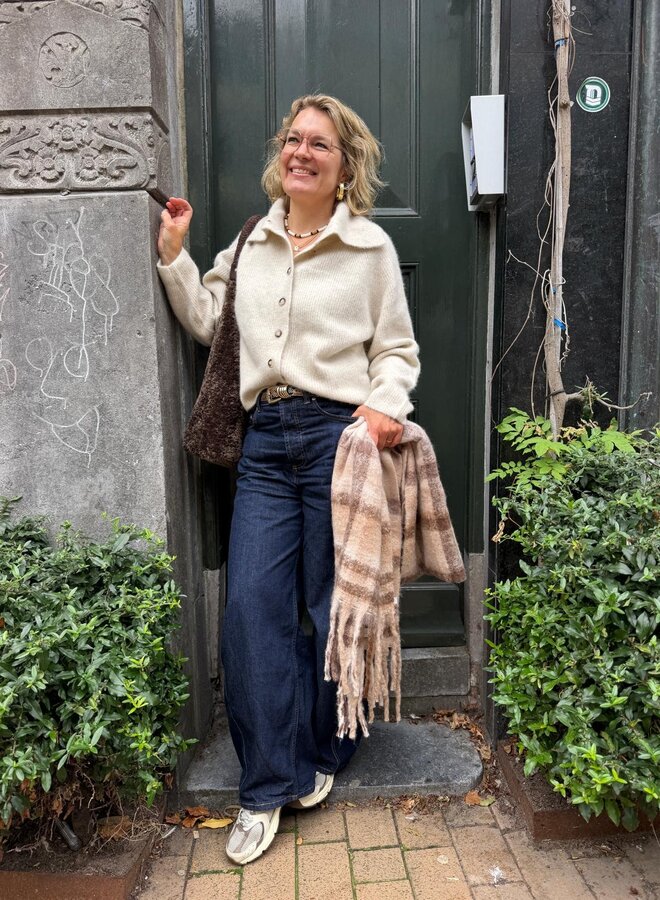 Knit-ted milo cardigan greige