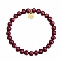 Ellen Beekmans armbandje met gemstone balletjes aubergine