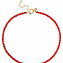 Ellen Beekmans fijne edelsteen ketting burnt orange (rood)