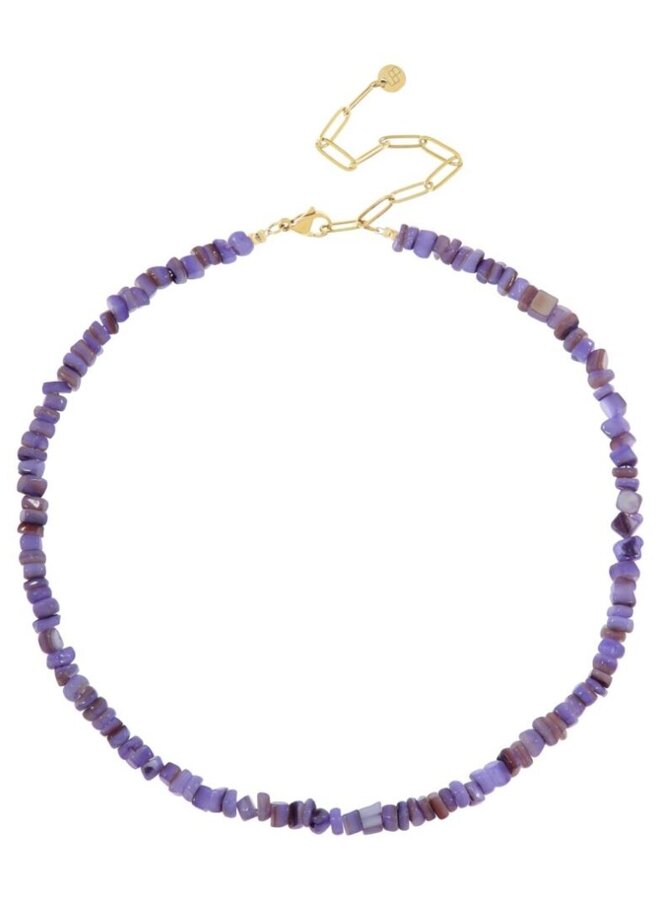 Ellen Beekmans gemstone ketting paars