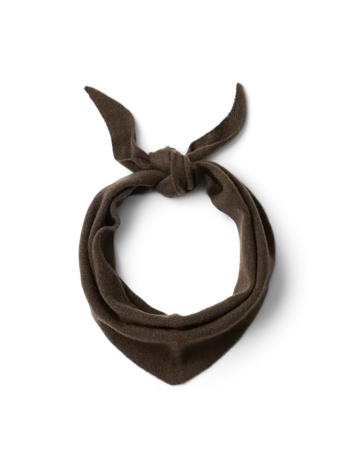 SF maria narrow cashmere scarf chocolate chip