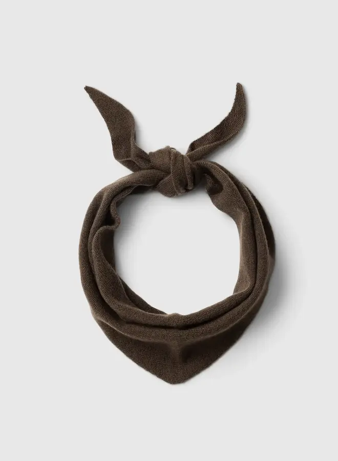 SF maria narrow cashmere scarf chocolate chip