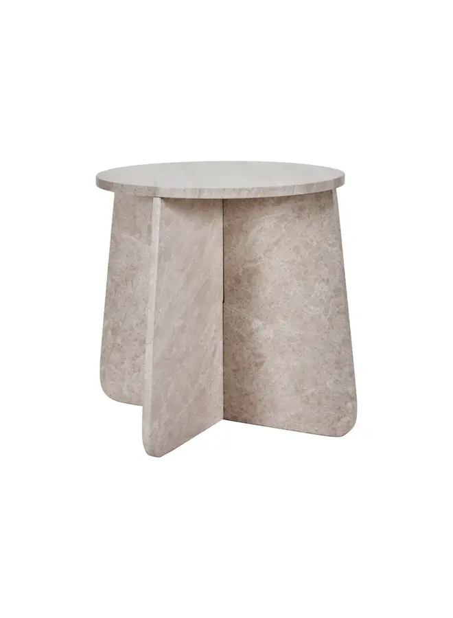 House Doctor side table marble h 40, dia 48 cm