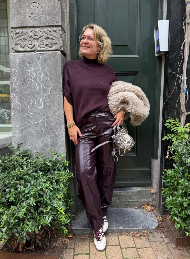 Dante6 mahani cape sweater plum