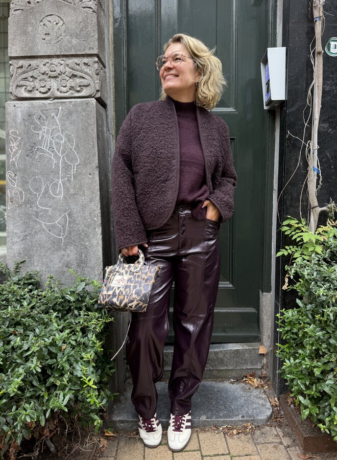 Dante6 scene faux leather pants plum