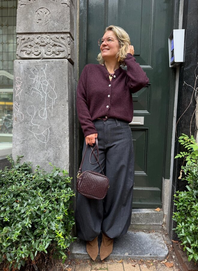By bar cleo cardigan deep wine