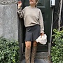 Second Female anjou mini skirt dark grey