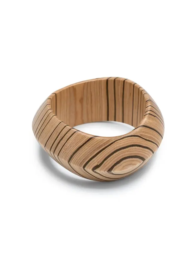 Le Veer wooden stripe bangle