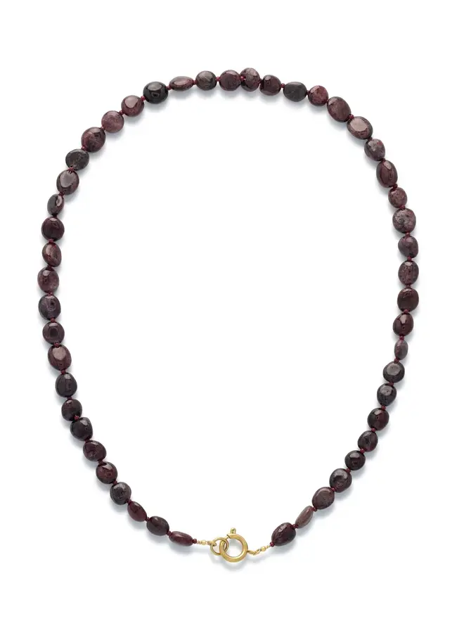 Le Veer garnet stone necklace