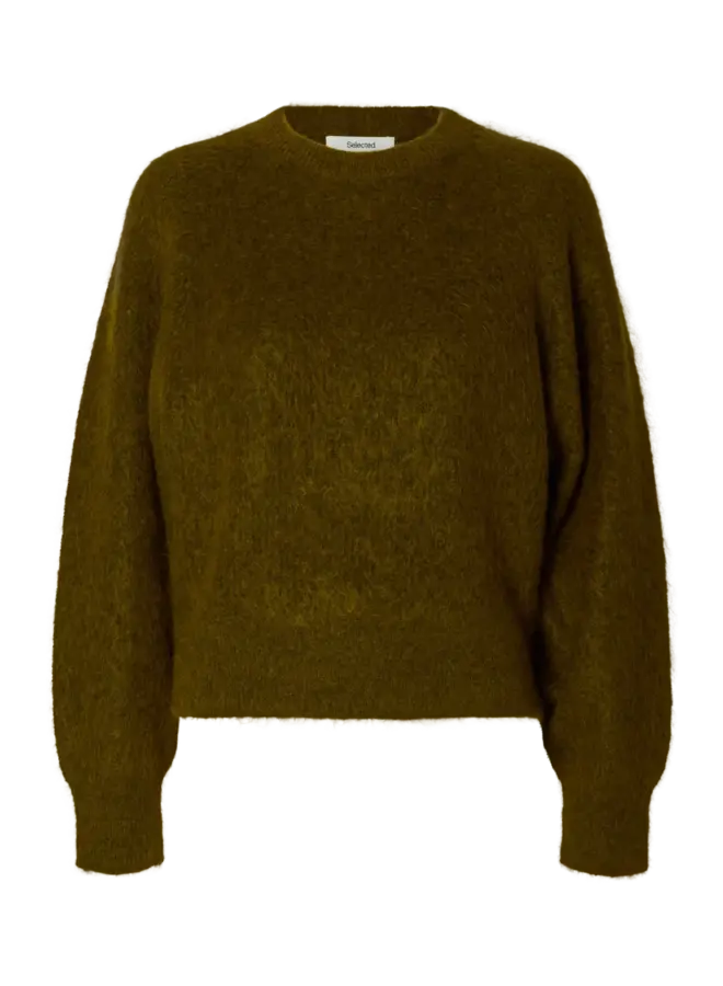 SF mira ls knit short o-neck noos tir green