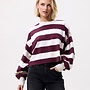 Catwalk Junkie W26 oversized striped long sleeve merlot