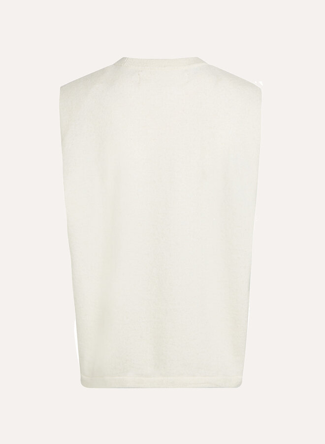 Circle elly knit white dust