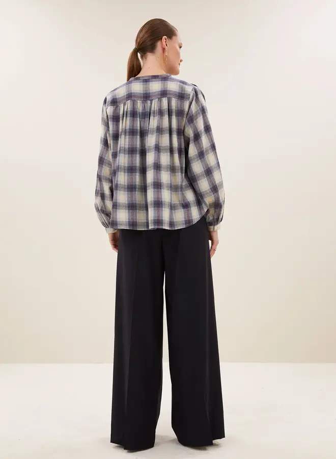 By Bar nyka tokyo check blouse