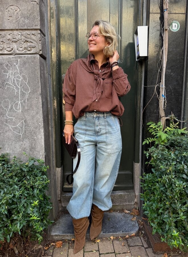Circle yana blouse russet brown