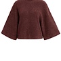 Yaya trui hoge hals en 3/4 mouw chocolate red