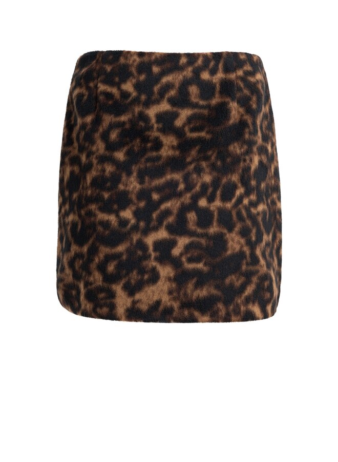 Yaya minirok met luipaardprint brown