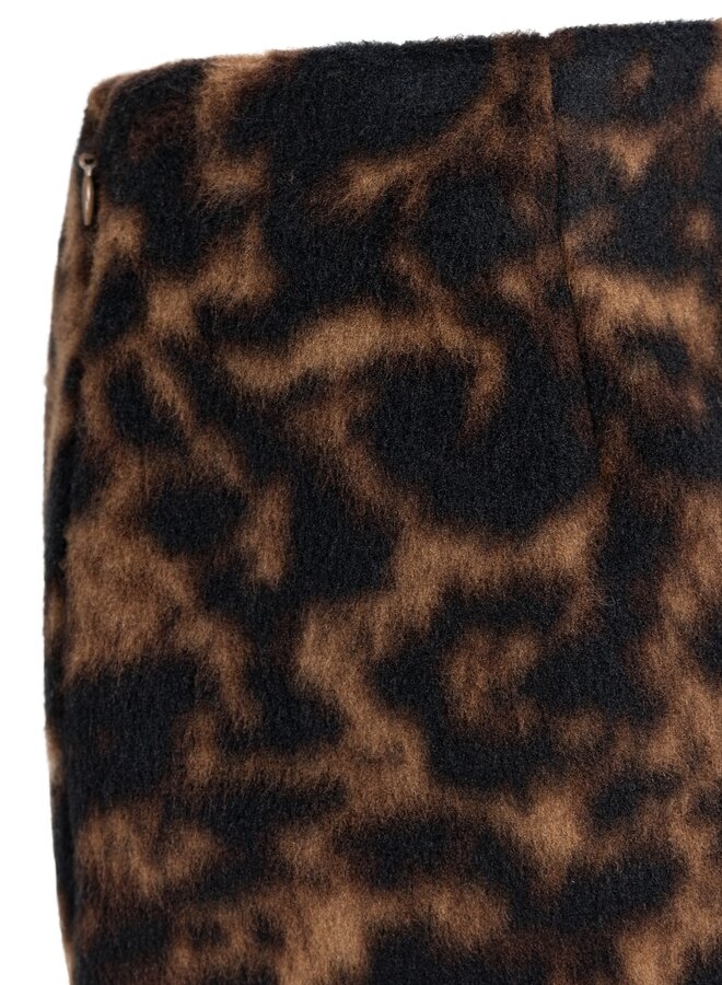 Yaya minirok met luipaardprint brown