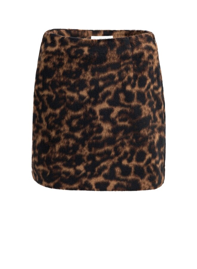Yaya minirok met luipaardprint brown