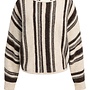 Yaya trui met boothals en strepen light beige dessin