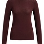 Yaya top met hoge halslijn chocolate red