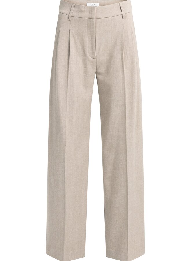 Yaya broek met wijde pijpen beige