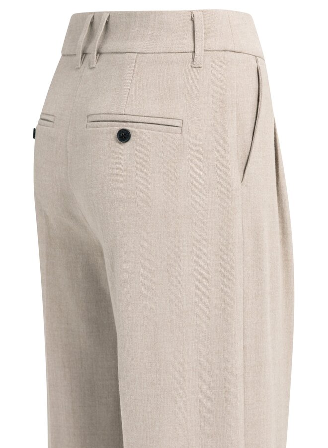 Yaya broek met wijde pijpen beige