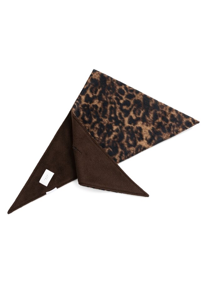 Yaya reversible scarf luipaard print brown