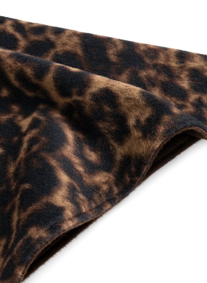Yaya reversible scarf luipaard print brown