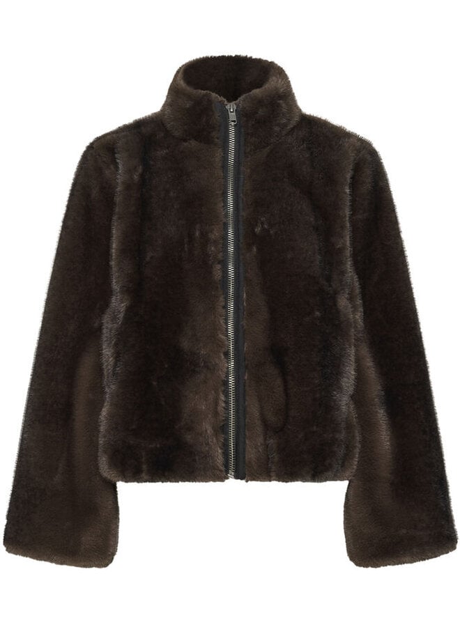 MEW easton fur jacket espresso
