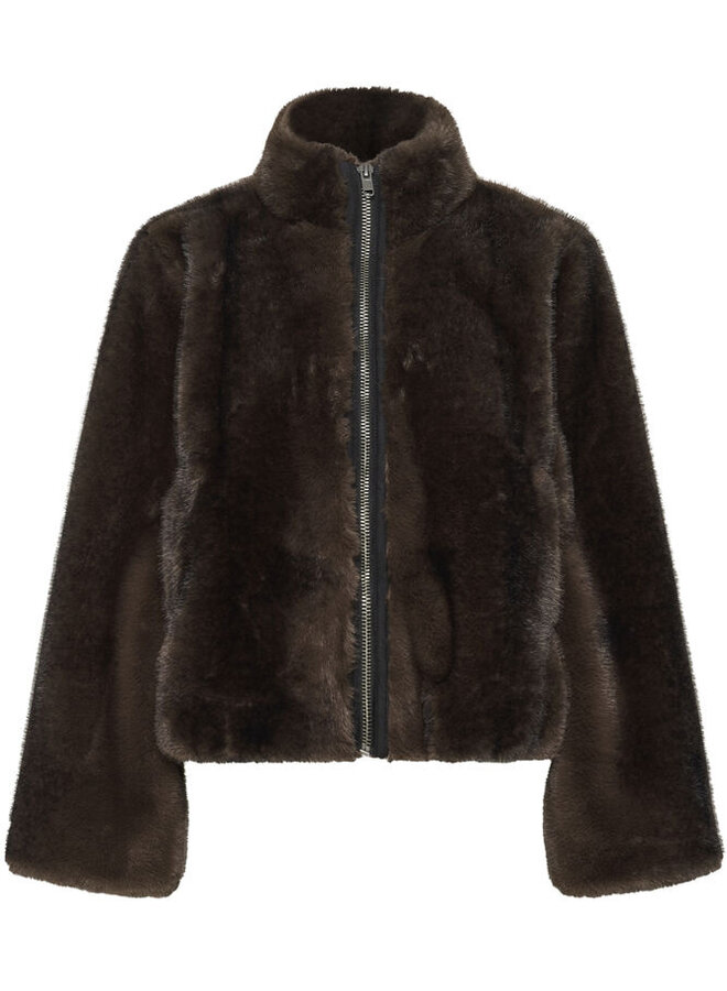 MEW easton fur jacket espresso